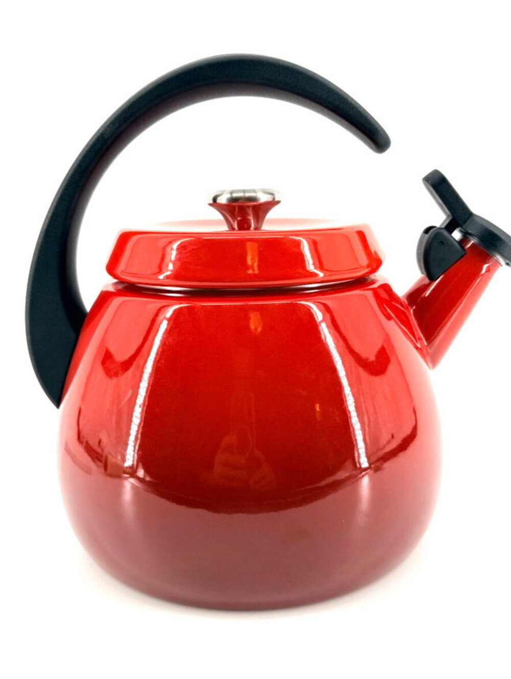 NWOB Le Creuset Red(Cerise) 2.2qt Cloche Kettle All Cooktop Types